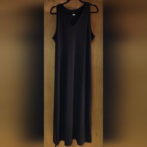 Old Navy V-Neck Black Ribbed Sleeveless Long Dress